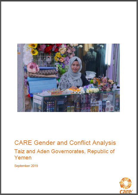 تحليل منظمة كير للنوع الاجتماعي والصراع في محافظتي تعز وعدن ، الجمهورية اليمنية.